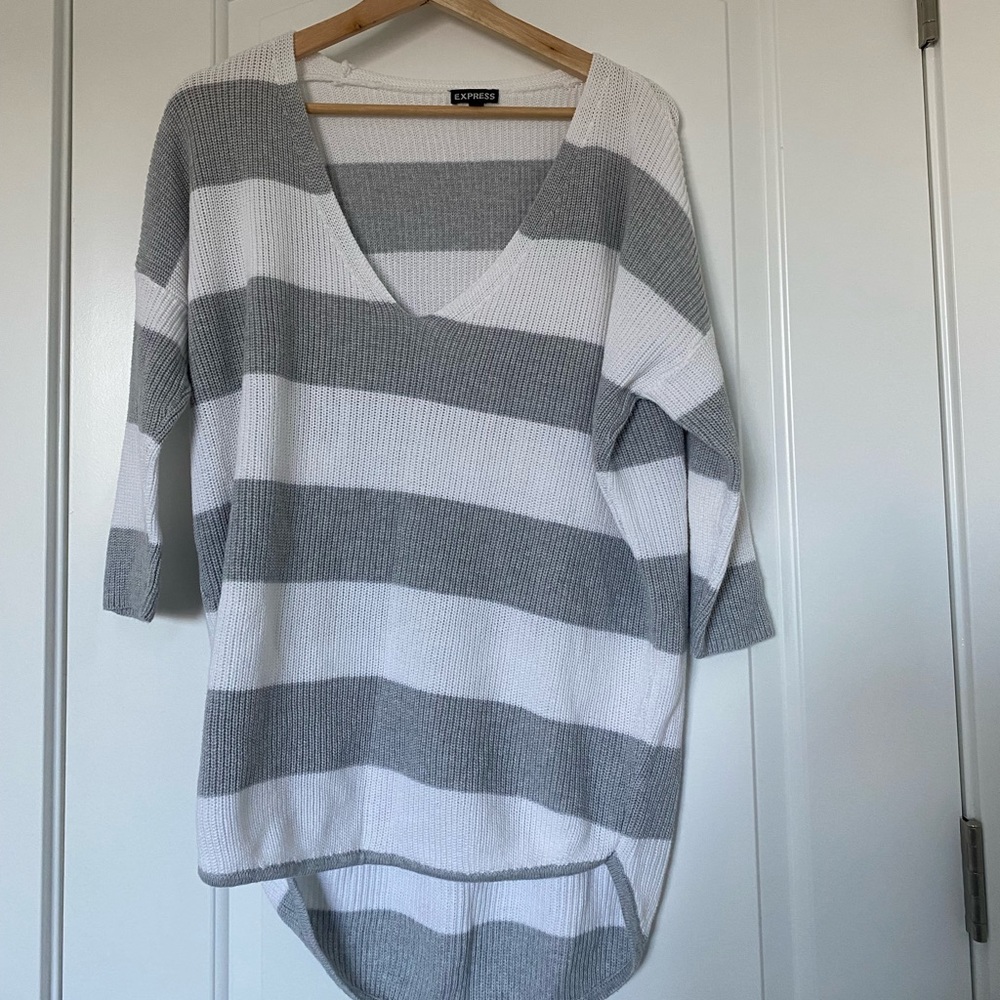 Striped slouchy sweater